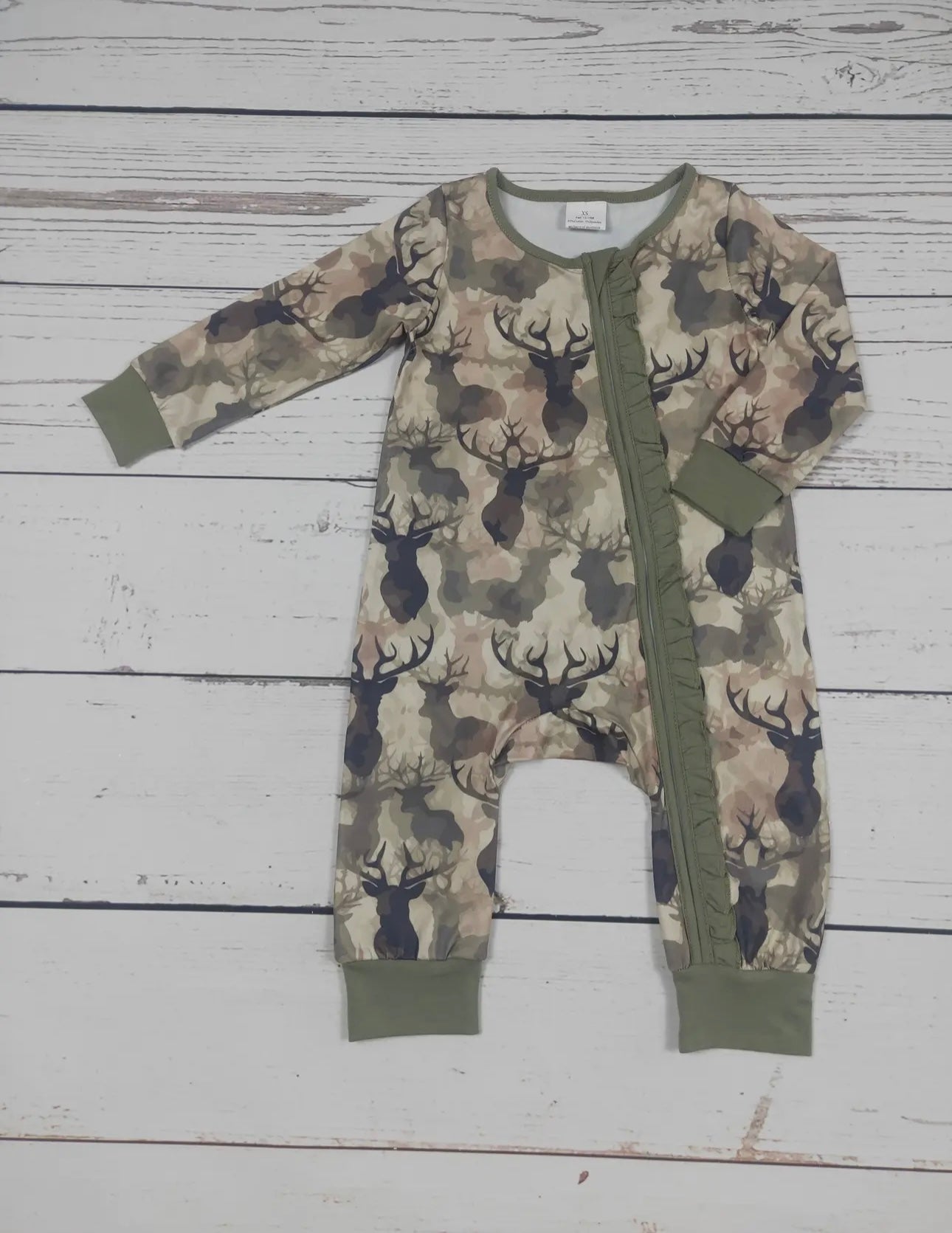 Children’s Clothing - Baby Deer Print Zip Sleeper